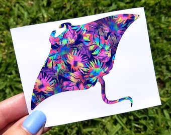 Manta Ray Decal, Stingray Sticker, Hawaii Life, Aloha, Moana Inspired, Marine Life, Gentle Giants, Sea Life, Laptop Decal