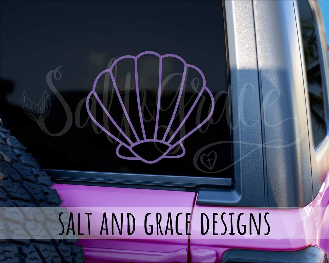 Seashell Vinyl Decal, Clam Shell Sticker for Car - Etsy