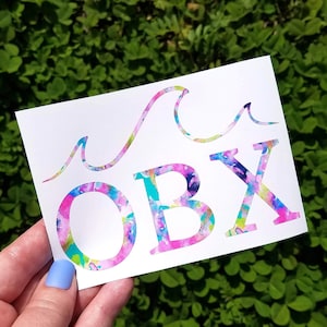 OBX Car Decal, Outer Banks Decal, Ocean Wave Decal, Kill Devil Hills, Corolla, OBX Life, Cape Hatteras, Kitty Hawk, Outer Banks Sticker