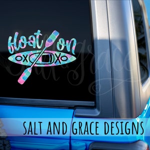 Float On Decal, Kayak Vinyl Decal, Kayaker, Kayaking Sticker for Car, Love To Kayak, Yak, River Kayak, Outdoors Decal, Floating, Paddle