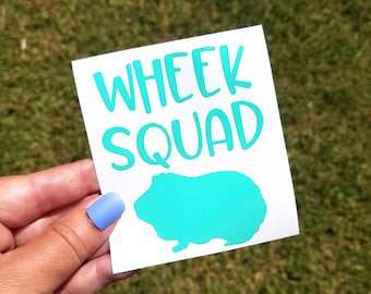 Wheek Squad Guinea Pig Decal, Wheek Wheek, Pet Decal, Guinea Pig Accessories, Laptop Decal, Guinea Pig Mom, Cavy, Furry Potato