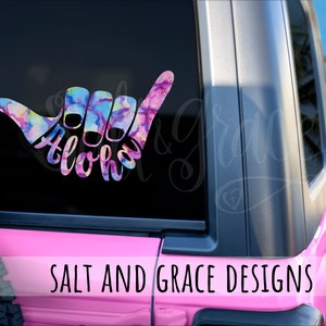 Aloha Decal, Shaka Sticker, Aloha Vibes, Hang Loose, Laptop Decal, Hawaii Life, Beachy Car Decal