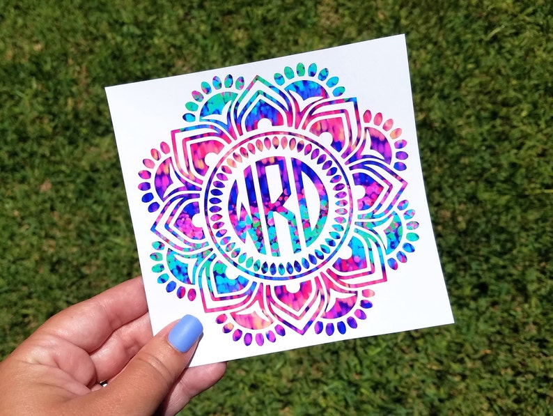 Download Mandala Mermaid Monogram Decal for Car Mermaid Scales | Etsy