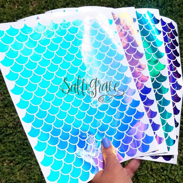 Holographic Vinyl Mermaid Scales Sheet, Opal Mermaid Stickers, Fish Scales, Dragon Scales, Laptop, Mermaid Scales for Car, Mother of Dragons