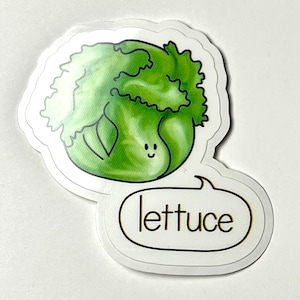 Cute Lettuce Vinyl Stickers