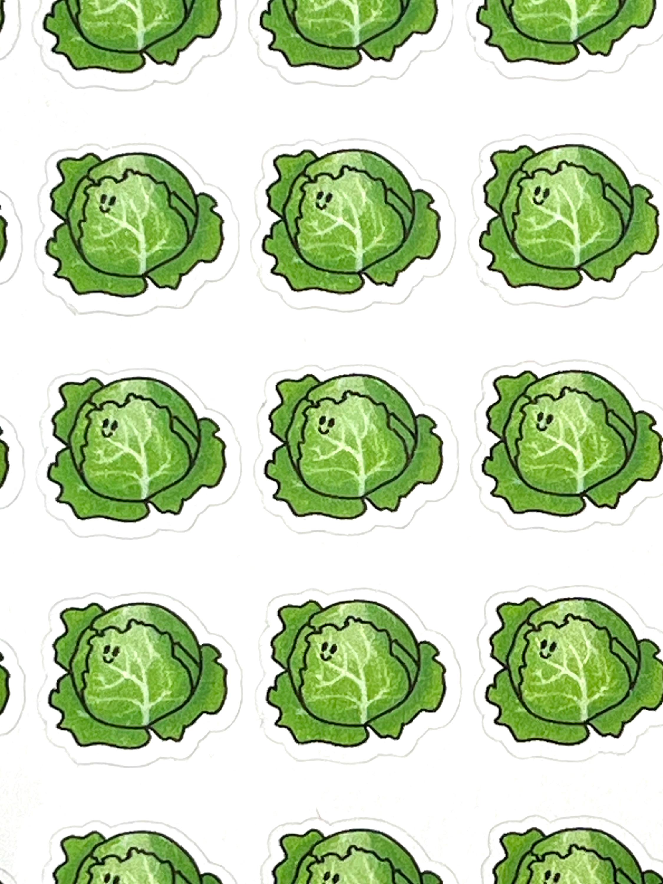 Cute Cabbage Planner Stickers - Set of 30 Mini Paper Stickers - Etsy
