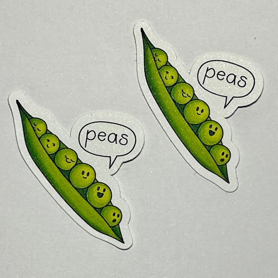 Cute Peas in a Pod Stickers - Etsy