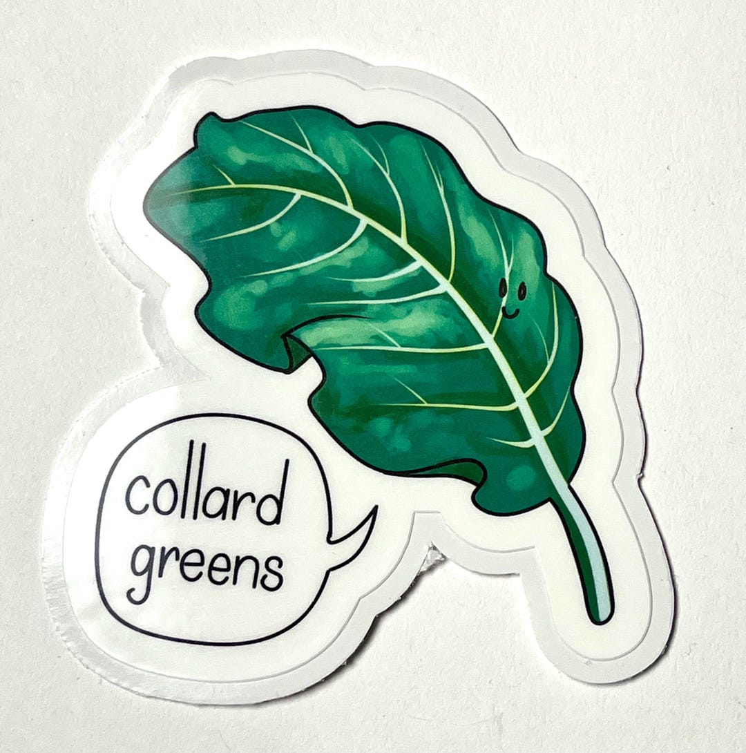 Cute Collard Greens Vinyl Stickers - Etsy Australia