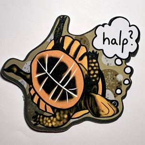 Troubled Turtle Sticker