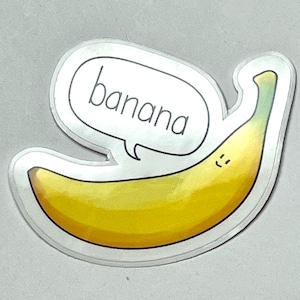 Stickers bananes en vinyle mignons
