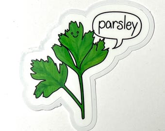 Cute Parsley Vinyl Stickers