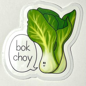 Niedliche Bok Choy Vinyl Aufkleber