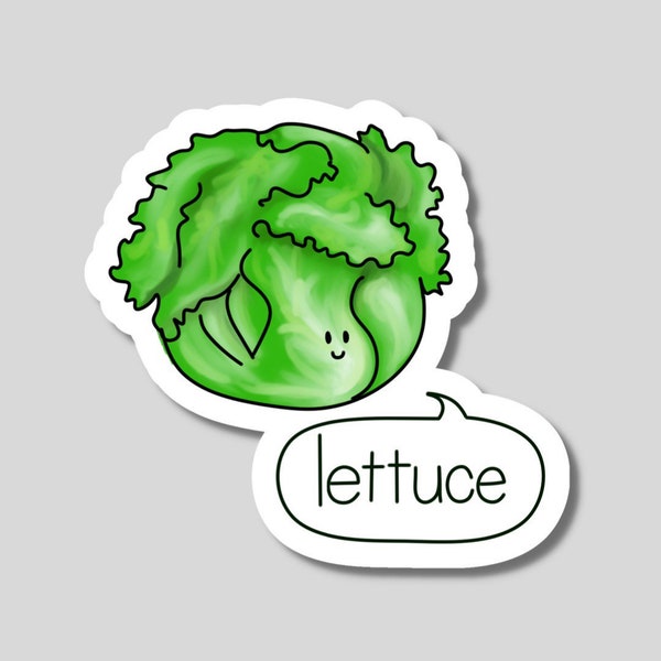 Cute Lettuce Vinyl Stickers