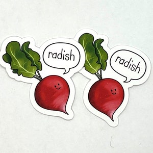Cute Radish Vinyl Stickers