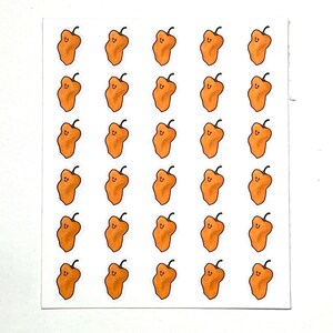 Adorables autocollants Habanero pour agenda - Lot de 30 mini autocollants en papier