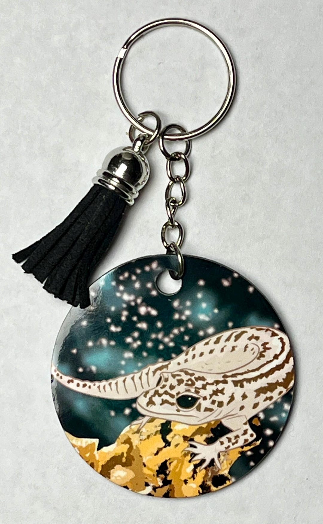 Galaxy Gecko Keychain - Etsy