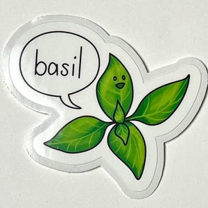 Cute Basil Vinyl Stickers
