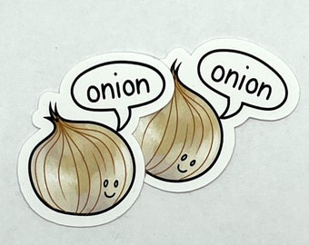 Cute Onion Vinyl Stickers