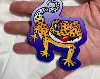 Cartoon Leopard Gecko Sticker