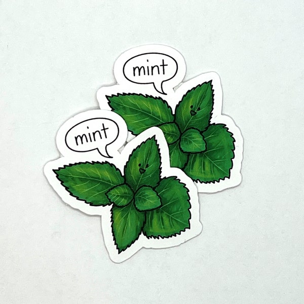 Cute Mint Vinyl Stickers