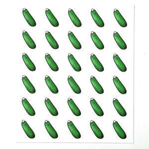 Adorables autocollants pour agenda de courgettes - Lot de 30 mini autocollants en papier