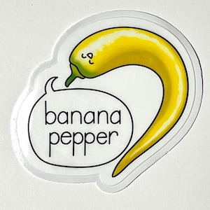Stickers vinyles banane poivrons mignons