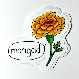 Cute Marigold Vinyl Sticker