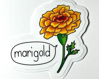 Cute Marigold Vinyl Sticker