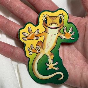 Cartoon Crested Gecko Sticker
