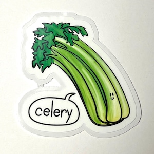 Cute Celery Vinyl Stickers