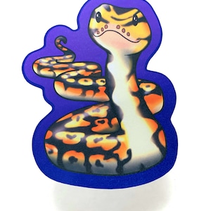 Ball Python Sticker - Vinyl or Paper Ball Python Snake Sticker