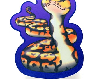 Ball Python Aufkleber - Vinyl- oder Papierball Python Schlange Aufkleber