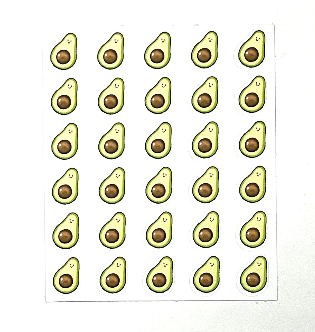 Cute Avocado Planner Stickers - Set of 30 Mini Paper Stickers - Etsy