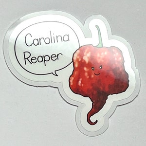Cute Carolina Reaper Vinyl Stickers