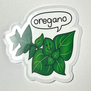 Cute Oregano Vinyl Stickers