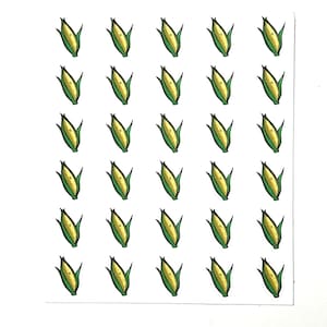 Niedliche Mais Planer Sticker - Set aus 30 Mini Papier Sticker