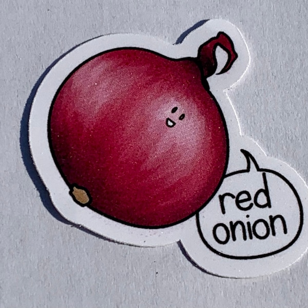 Cute Red Onion Vinyl Stickers