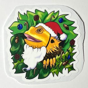 Dragon Claus - Christmas Bearded Dragon Sticker