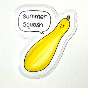 Cute Summer Squash Vinyl Stickers