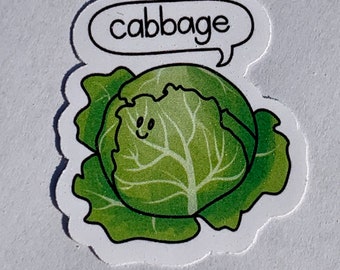 Cute Cabbage Vinyl Stickers
