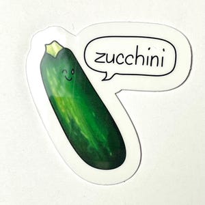 Cute Zucchini Vinyl Stickers