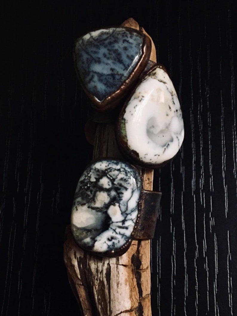 Dendritic Opal Copper electroformed ring #1 Available #2 /& #3 Sold Out