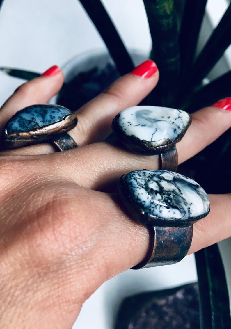 Dendritic Opal Copper electroformed ring #1 Available #2 /& #3 Sold Out