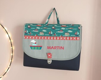 cartable maternelle GF sac à dos maternelle personnalisé couleur motif prénom au choix , cartable mateau mer ...