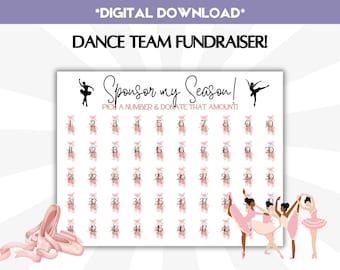 Dance Team Fundraiser Sponsor My Season Ballet Clear the Board Instant Download