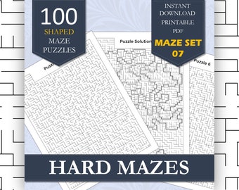 100 Mind-Twisting Mazes for Adults - Ultimate Challenge, Volume 7 | Puzzle Mastery Tests | Printable Maze PDF Download | Brain-Teasing