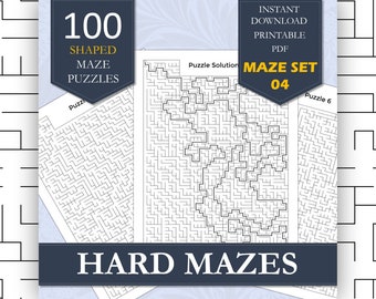 100 Advanced Puzzle Mazes for Adults - Extreme Difficulty, Volume 4 | Logic-Enhancing Challenges | Printable Maze PDF Download | Brain