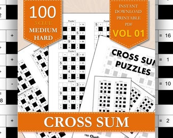 100 acertijos de suma cruzada - Paquete de juegos de matemáticas PDF