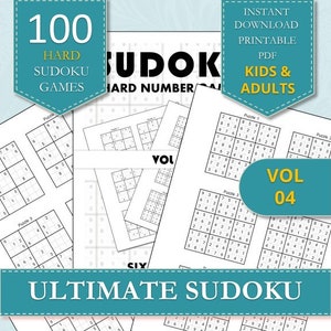 Sudoku Challenge | Volume 4: 100 Puzzles | More Per Page! | Printable PDF | Brain-Boosting Fun for Adults and Seniors | Digital Download