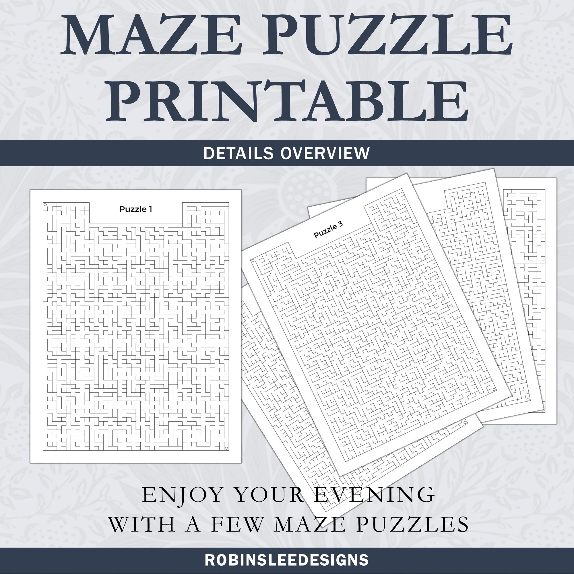 100 Hard Maze Puzzles for Adults: Final Frontier Vol. 9 (printable PDF ...